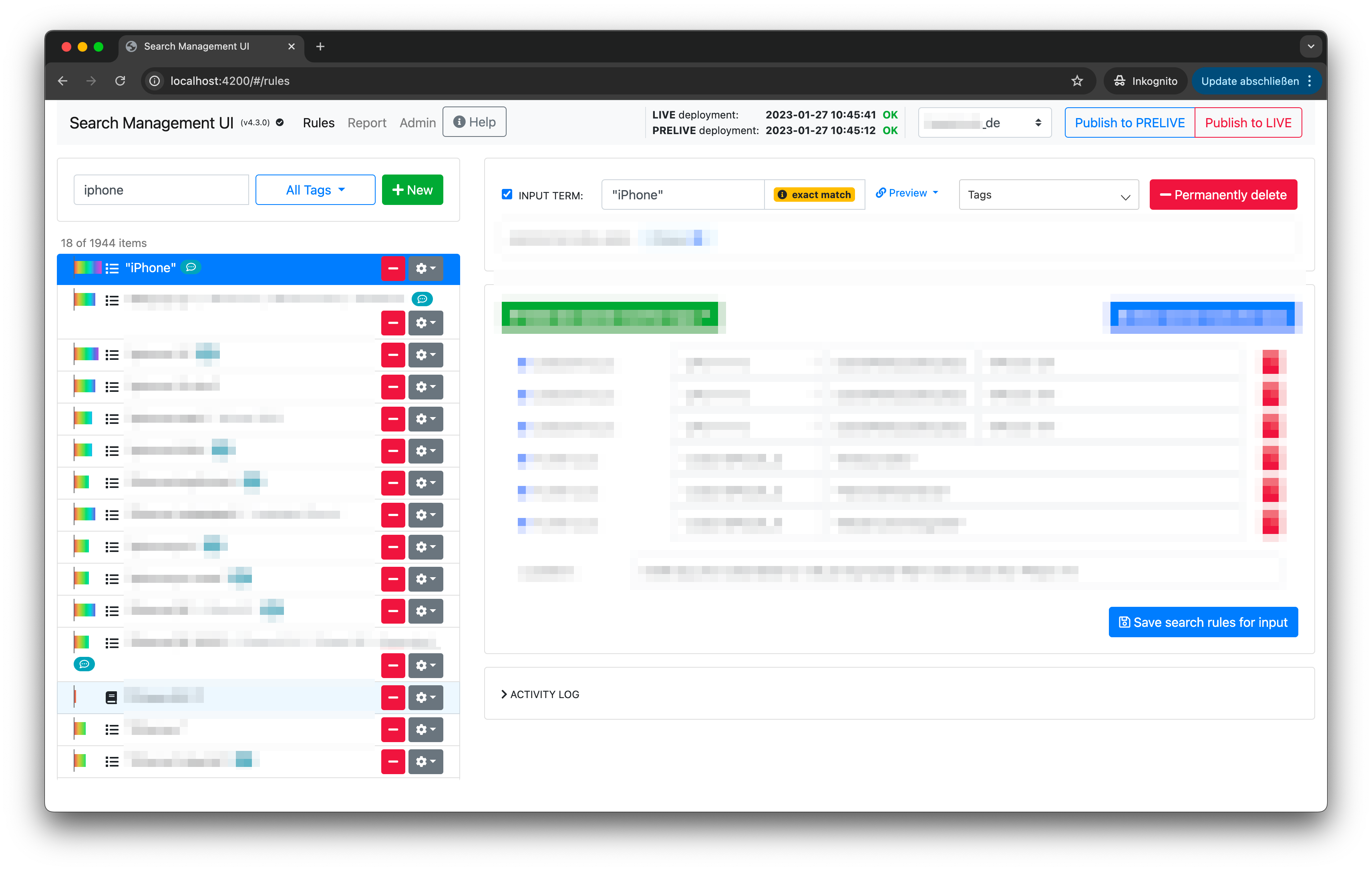 SMUI Feature Highlight - Usage Heat Bars in the list