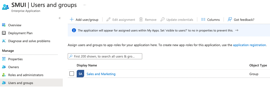 MS Entra Configuration: Assign users/groups to the application